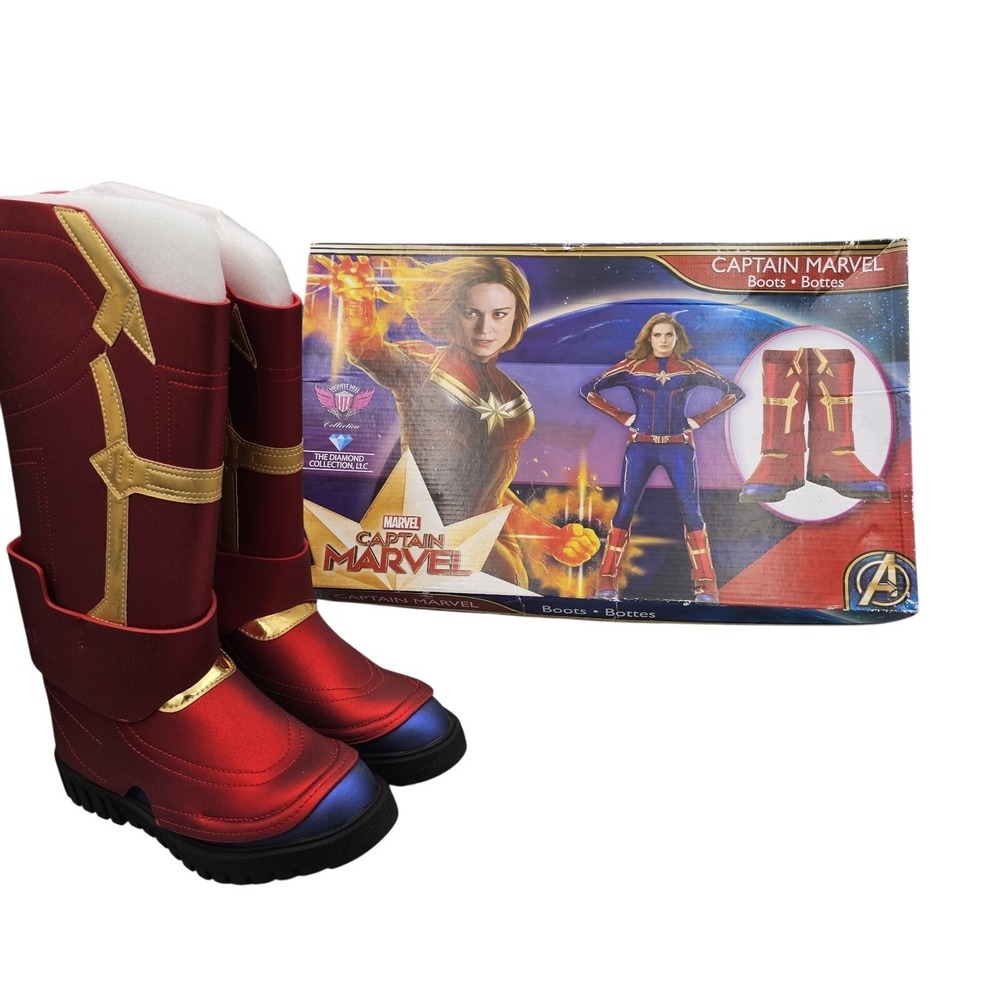 Rubie's Women's Size 8 Captain Marvel Boots‎ Cosplay Costume Dress Up Outfit